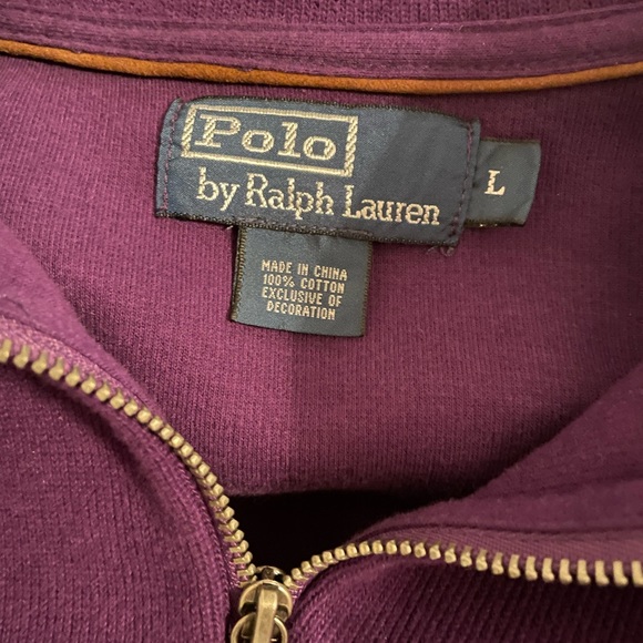 Vintage Purple Ralph Lauren quarter zip pullover - Picture 5 of 5